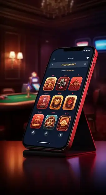 Interface utilisateur élégante du Win Vegas Plus Casino présentant des jeux de machines à sous populaires et des bonus attractifs pour les nouveaux joueurs.