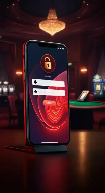 Interface de connexion Win Vegas Plus Casino affichant les champs d'e-mail et mot de passe, avec options de connexion rapide Google et Facebook pour un accès sécurisé.